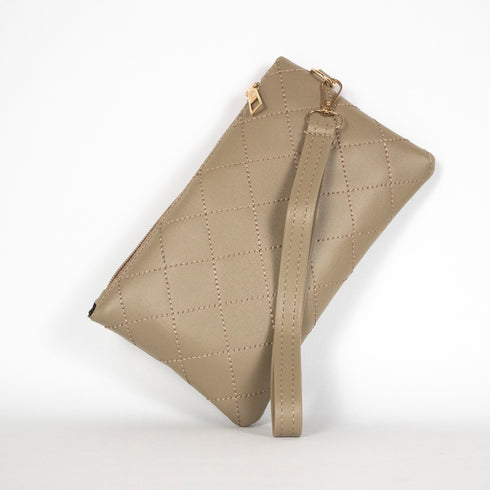 Rhombus Embroidery Accessories Pouch